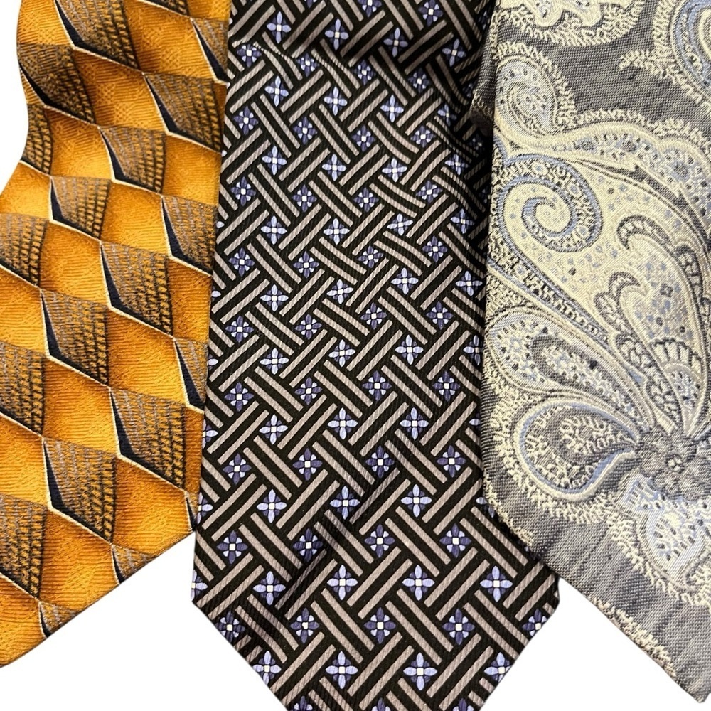 Jz Richards j.z. Gallery silk tie lot neckties silk made in USA like new - Picture 8 of 8